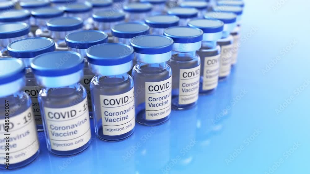 COVID-19 Coronavirus vaccine production line looped video.
COVID-19 Coronavirus vaccine production line looped video.