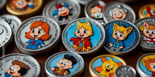 Cartoon-themed coins