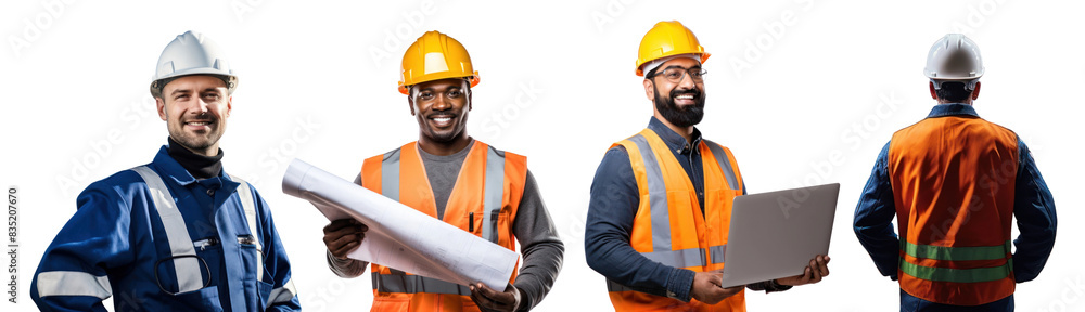 PNG Portrait of an engineer cut out element set PNG Portrait of an engineer cut out element set