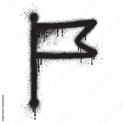 flag graffiti with spray paint