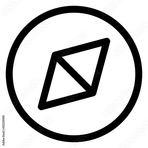 compass line icon vector illustration isolated on white background