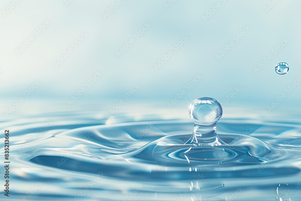 Gentle, abstract water droplet shapes in light blue, symbolizing hydration and health Gentle, abstract water droplet shapes in light blue, symbolizing hydration and health