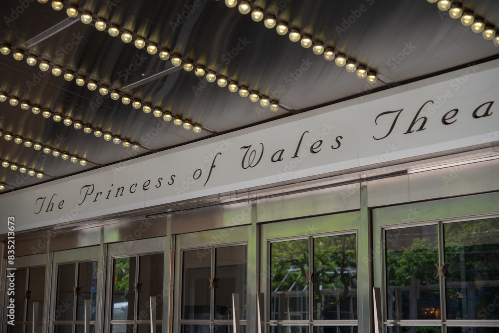 sign over entrance to Princess of Wales Theatre, a performing arts