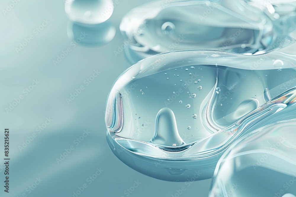 Gentle, abstract water droplet shapes in light blue, symbolizing hydration and health Gentle, abstract water droplet shapes in light blue, symbolizing hydration and health