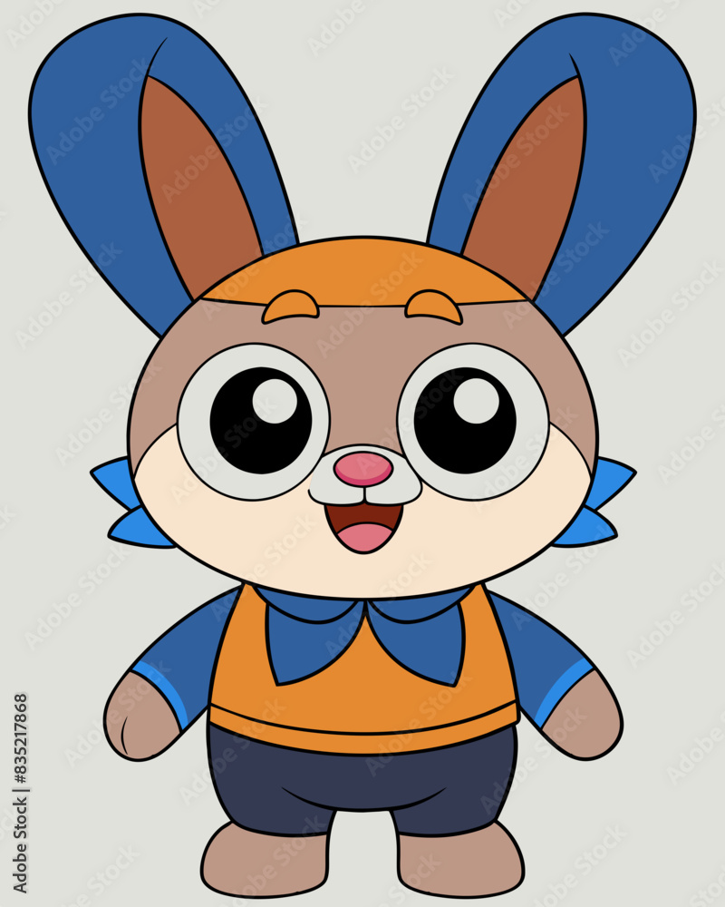 Fototapeta premium cartoon character the loader rabbit