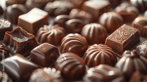 Variety of shapes in chocolate candies