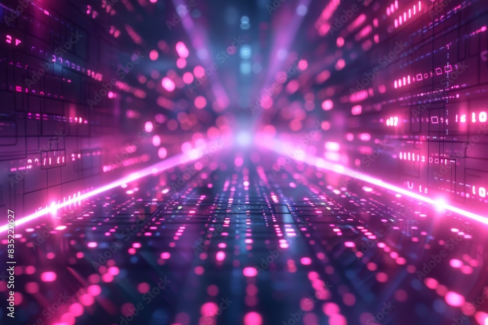 Cyber Security Data Transfer illustration created with Generative AI Cyber Security Data Transfer illustration created with Generative AI