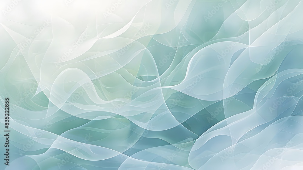 A soothing illustration featuring fluid, flowing designs in soft pastel colors. The composition includes abstract shapes and gentle waves that create a sense of calm and relaxation. The background is A soothing illustration featuring fluid, flowing designs in soft pastel colors. The composition includes abstract shapes and gentle waves that create a sense of calm and relaxation. The background is
