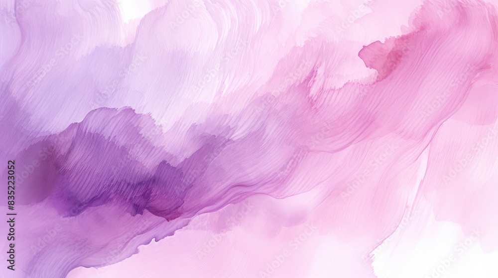 Fototapeta premium Abstract pink and purple watercolor background.