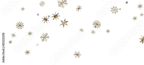 Snowflake Bliss: Striking 3D Illustration Showcasing Falling Holiday Snowflakes