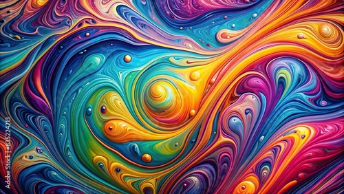 Abstract colorful liquid swirl pattern , vibrant, fluid, abstract, artistic, vibrant, neon, movement, dynamic, creative, design, rainbow, texture, background, psychedelic, mesmerizing photo