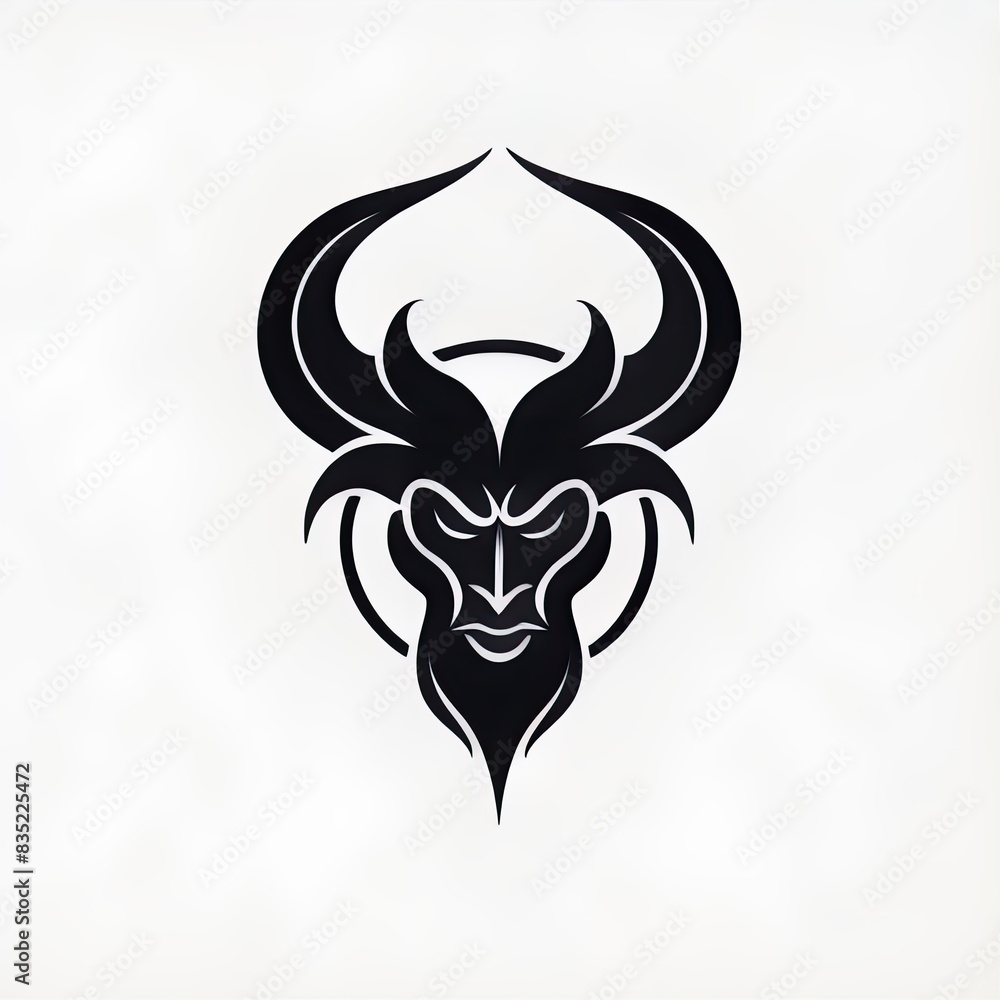 Fototapeta premium satanic symbol. logo. icon. design. art. tatto. satan. devil. religion. magic. Baphomet. angle. 666. ai