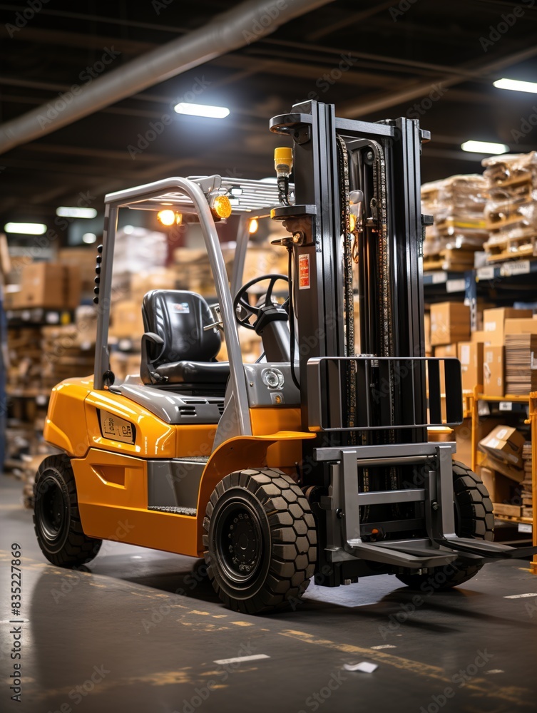 forklift in warehouse forklift in warehouse