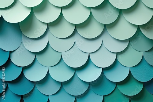 Gradient circles in shades of blue and green, arranged in a minimalist design photo