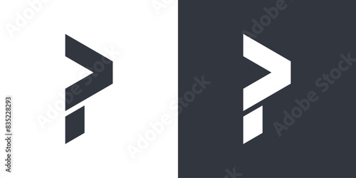 Letter P logo design with creative concept. Premium Vector
