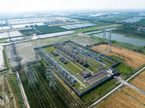 view of converting station in field photo