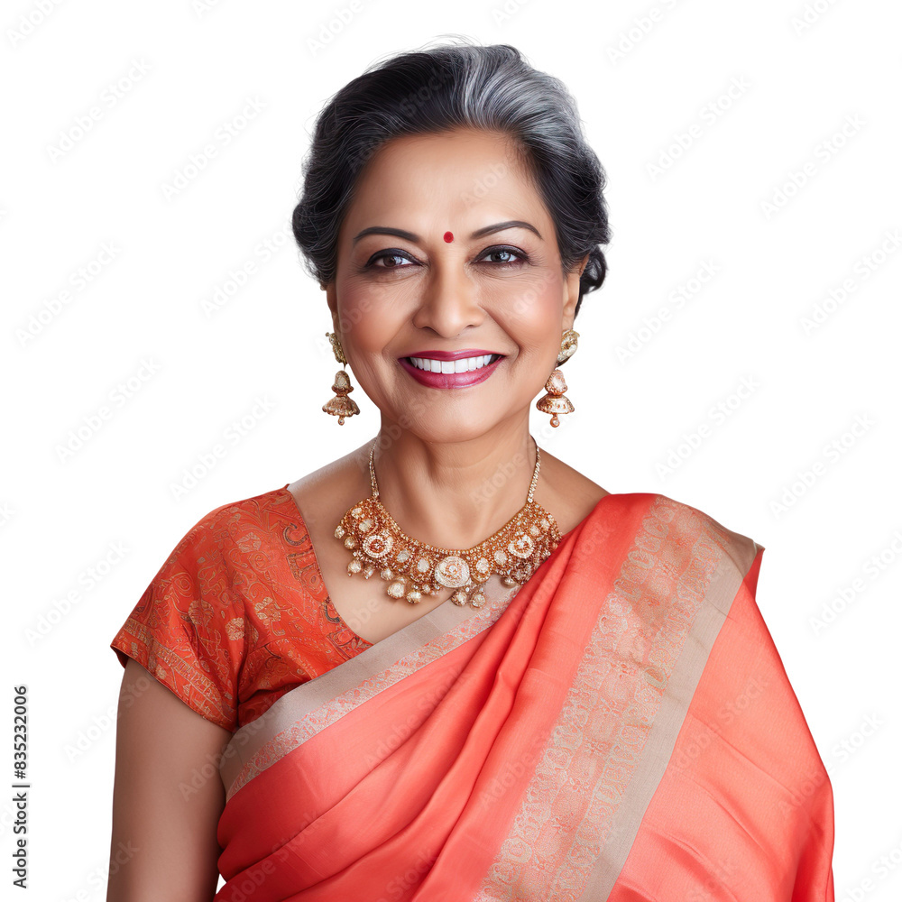 front-view-mid-shot-of-a-60-year-old-classy-indian-woman-dressed-in-a