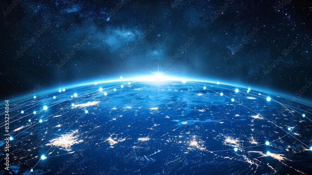 Obraz premium Modern Technology Concept: World wide web concept, network connection.