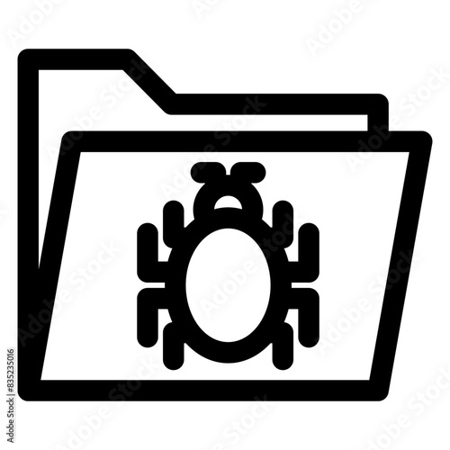 malware line icon vector illustration isolated on white background