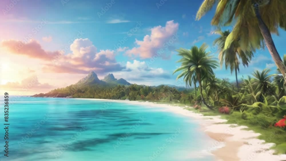 beauty of a tropical sea beach with crystal clear waters beauty of a tropical sea beach with crystal clear waters