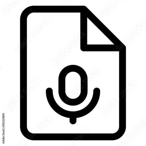mic line icon vector illustration isolated on white background