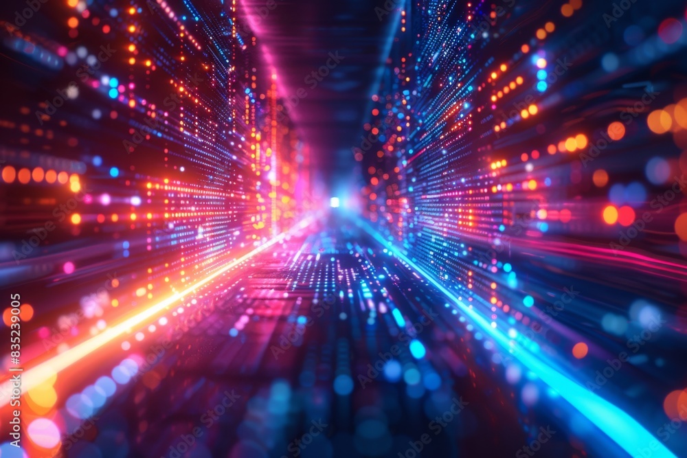 Cyber Security Data Transfer illustration created with Generative AI Cyber Security Data Transfer illustration created with Generative AI