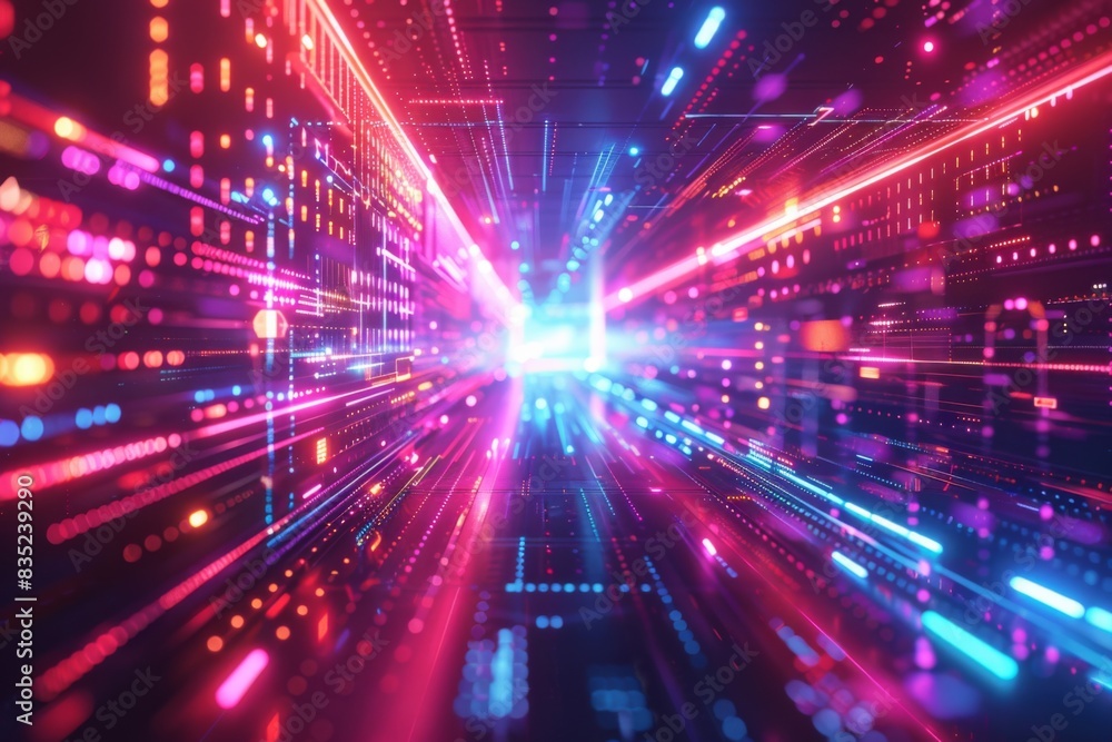 Cyber Security Data Transfer illustration created with Generative AI Cyber Security Data Transfer illustration created with Generative AI