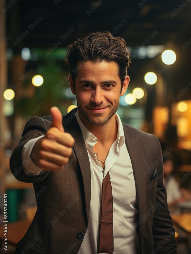 man showing thumbs up man showing thumbs up