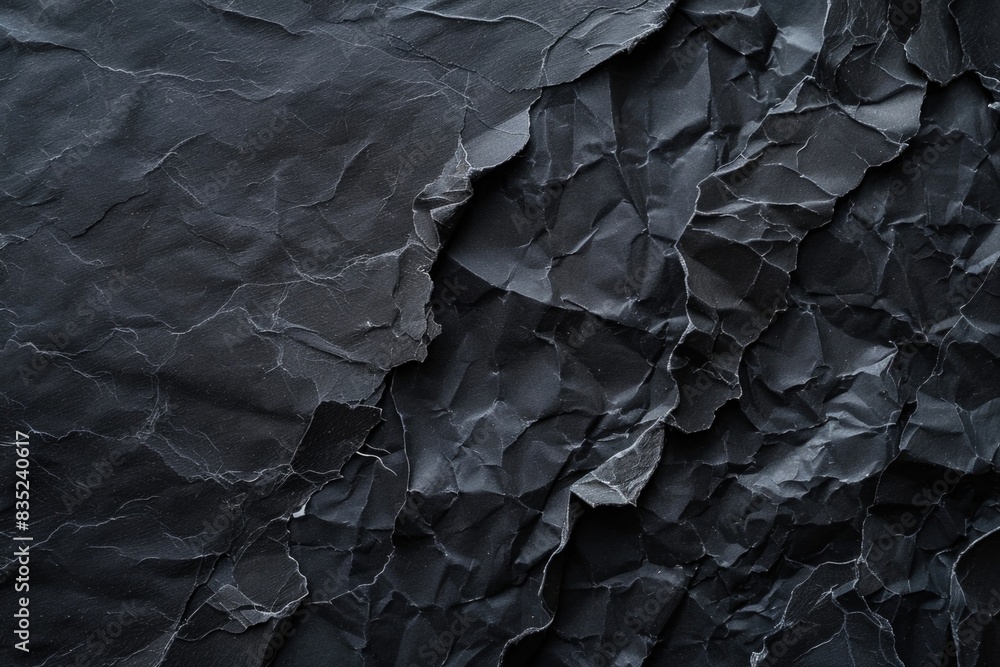 Close-up of the edge of a piece of black paper Close-up of the edge of a piece of black paper