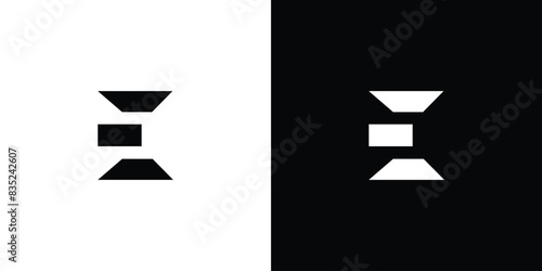 Modern and strong letter E initials logo design photo