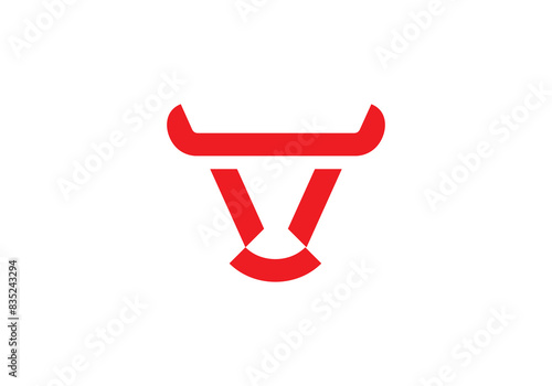 abstract head bull or cow logo vector design
