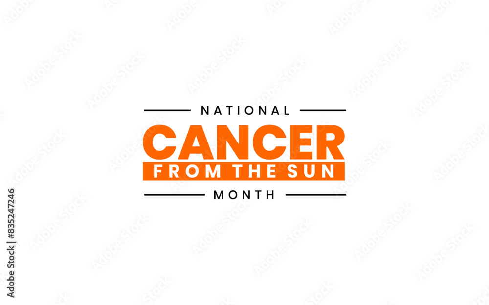 Cancer from the Sun Month Holiday Concept Vector Cancer from the Sun Month Holiday Concept Vector