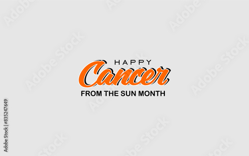 Cancer from the Sun Month Holiday Concept Vector