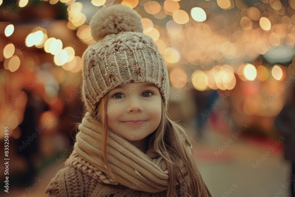A young girl dressed in warm clothing on a cold day or for outdoor activities, suitable for use as a stock image in various contexts A young girl dressed in warm clothing on a cold day or for outdoor activities, suitable for use as a stock image in various contexts