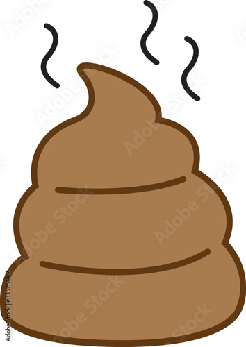 Poop simple cartoon style icon.