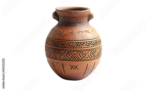 Ethnic Pottery Isolated On Transparent Background PNG.