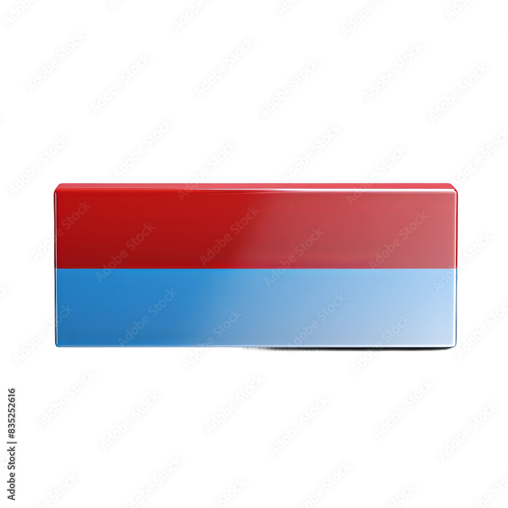 blue and red bar magnet on an isolated white background
blue and red bar magnet on an isolated white background