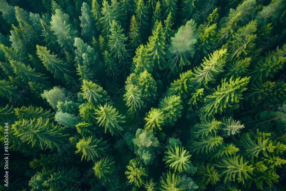 Aerial top view of a forest in rural Finland in the summertime, photo taken by a drone. Aerial top view of a forest in rural Finland in the summertime, photo taken by a drone.