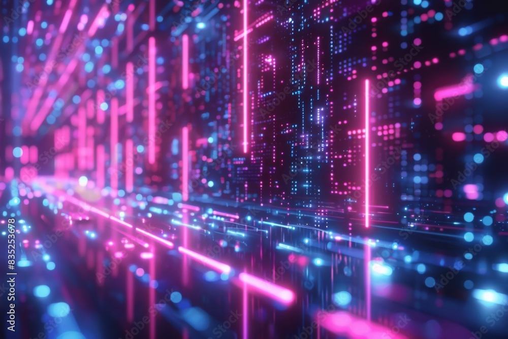 Cyber Security Data Transfer illustration created with Generative AI Cyber Security Data Transfer illustration created with Generative AI