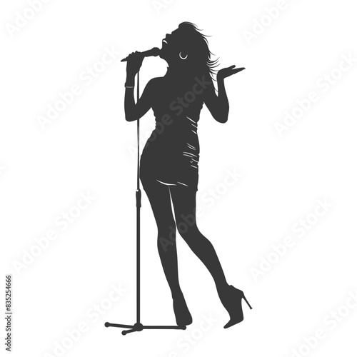 Silhouette Singer: Dynamic Vocalist Performing on Stage.