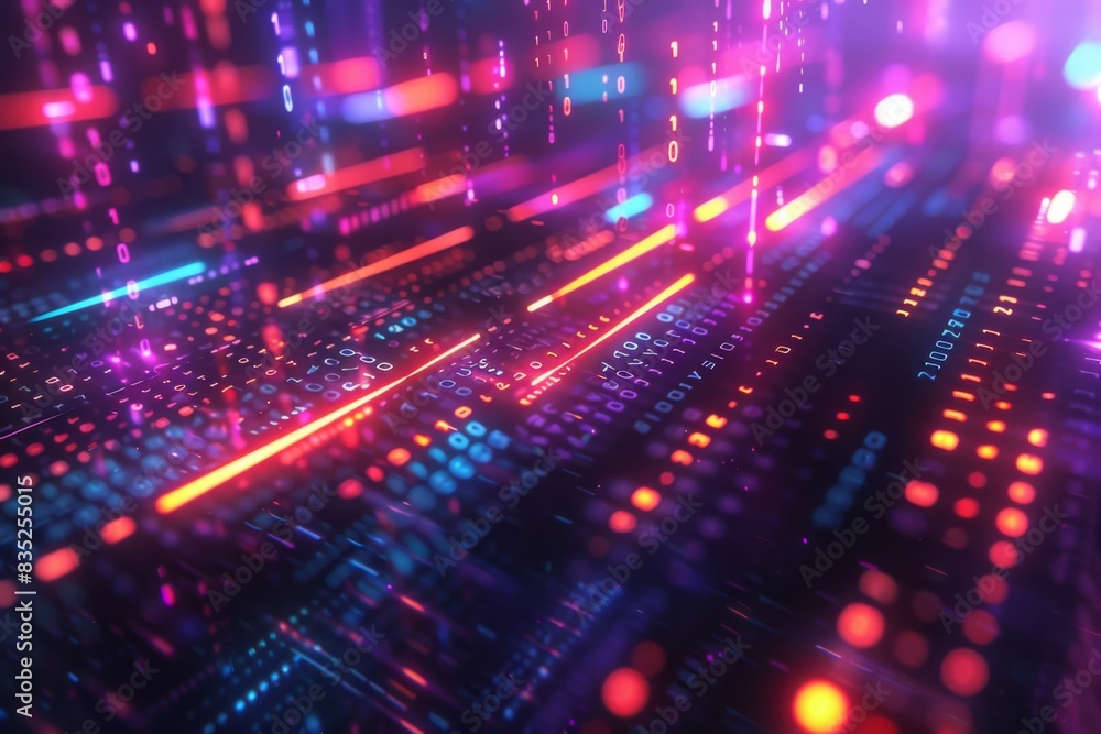 Cyber Security Data Transfer illustration created with Generative AI Cyber Security Data Transfer illustration created with Generative AI