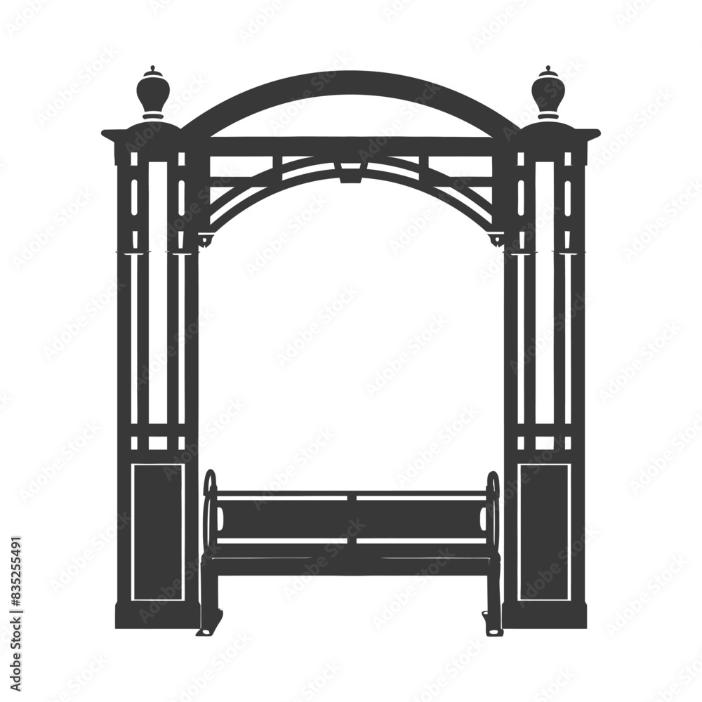 Silhouette subway entrance black color only Silhouette subway entrance black color only
