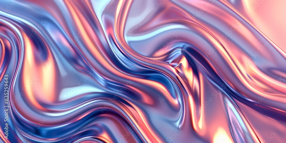 Fototapeta premium blue and pink background with waves