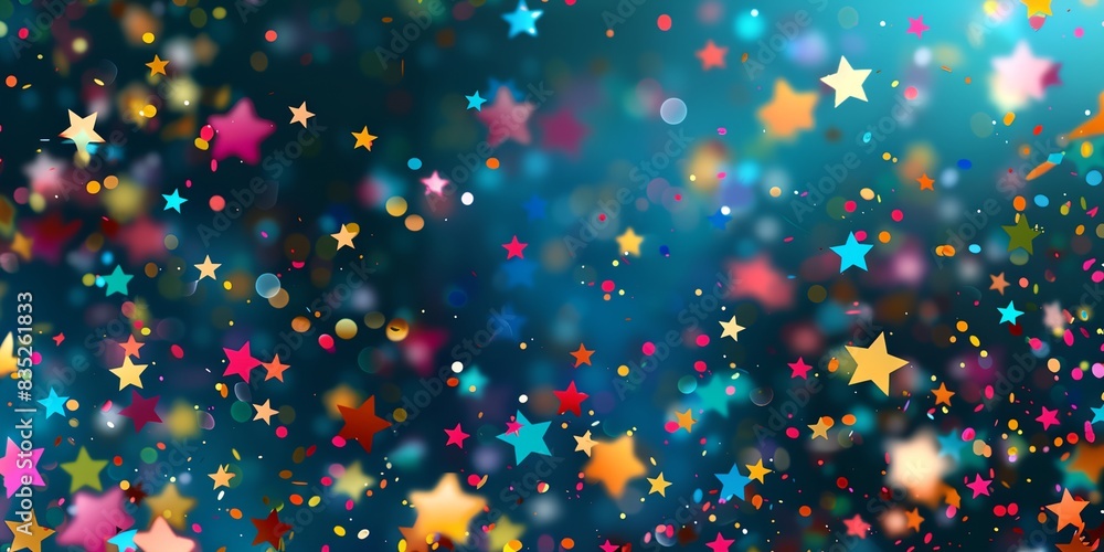group of stars confetti with a blurry background group of stars confetti with a blurry background