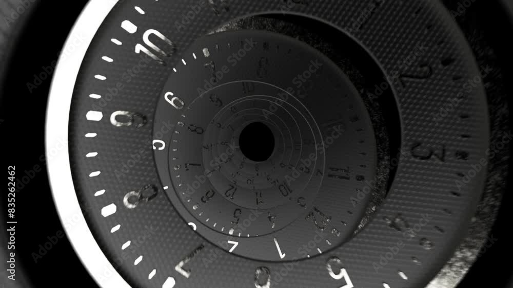 Time Spiral Symbolizing Time Machine. Endless Time Video Loop Background Time Spiral Symbolizing Time Machine. Endless Time Video Loop Background