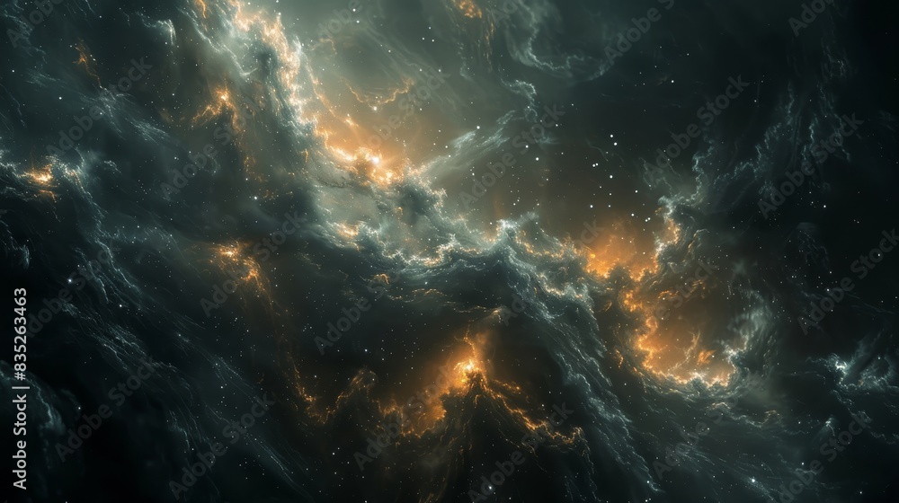 Space and light with star in nebula for universe, astronomy and cosmic Space and light with star in nebula for universe, astronomy and cosmic