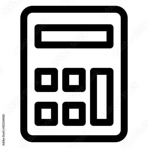 calculator line icon vector illustration isolated on white background