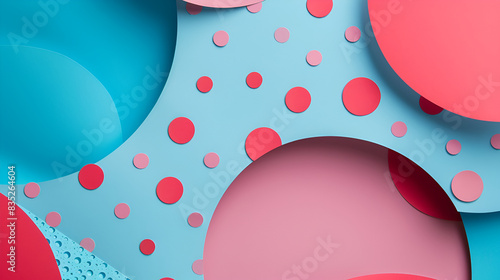 Wallpaper Mural Vibrant pop art concept with polka dot background,Abstract background with circles ,Round disc abstract background, depth of field effect ,Modern panel with circles ,3d bubbles ,Spheres background Torontodigital.ca
