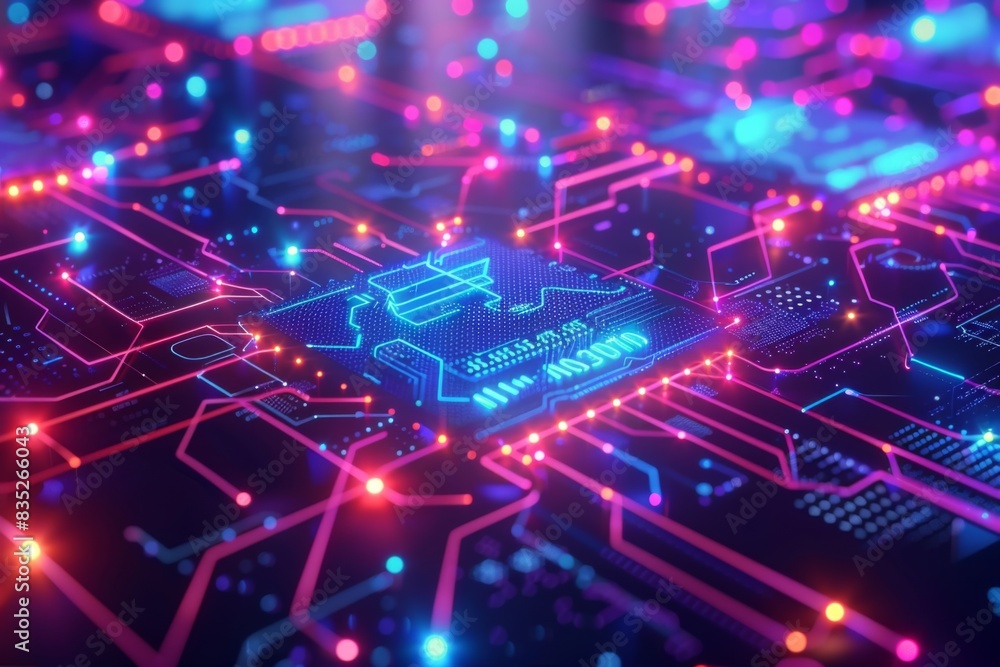Cyber Security Data Transfer illustration created with Generative AI Cyber Security Data Transfer illustration created with Generative AI