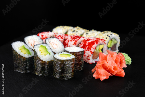 mini set of sushi with Maki, Philadelphia and California